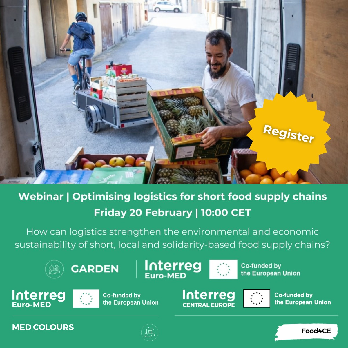 European webinar: “Optimising Logistics for Short Food Supply Chains – How can logistics strengthen the environmental and economic sustainability of short, local and solidarity-based food supply chains?”